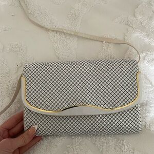 Elegant White and Gold Women's Clutch